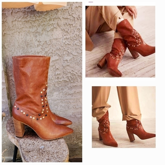 Free People Shoes - Free‎ People Studded Leather  Western Boot